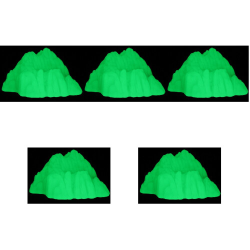 5Pcs Delicate Light Green Rockery Statue Decorative Aquarium Supply