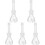 5Pcs Transparent Glass Density Bottles with Stopper for Lab Use 1
