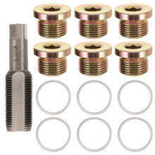 1Set Easy Use Oil Pan Plug Screw Thread Rethread Repair Kit Alloy