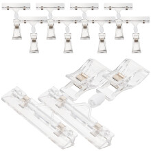 Label Holder Clip Transparent 10pcs 4.3x3.1in