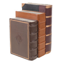 Light Brown Resin Faux Books Decorative Ornament for Home Shelf