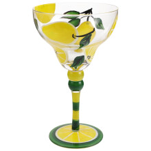 Glass Cocktail Glasses Yellow for Party Tropical Fruit Style
