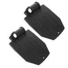2Pcs Easy Install Aluminum Wheelchair Footrest Black Pedal Accessories
