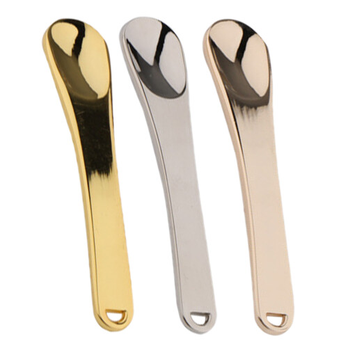 3Pcs Reusable Zinc Alloy Makeup Spoon Spatulas for Home Use Assorted