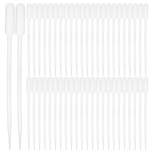 100Pcs Clear Plastic Lab Pipettes with Graduated Measurement Marks
