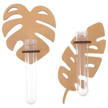 2Pièces Mural Hydroponique Bois Feuille Monstera