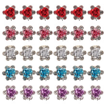 30Stk Mini Haarklammern Strassblumen Kinder Haarschmuck