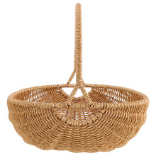 Coffee Plastic Pumpkin Storage Basket Handwoven for Outdoor Use