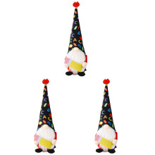 3pcs Back To School Gnome Doll Elf Stuffed Toy Desktop Ornament