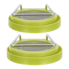1Set Plastic En Rvs Sprouting Jar Covers Met Stand Voor Mason Jars