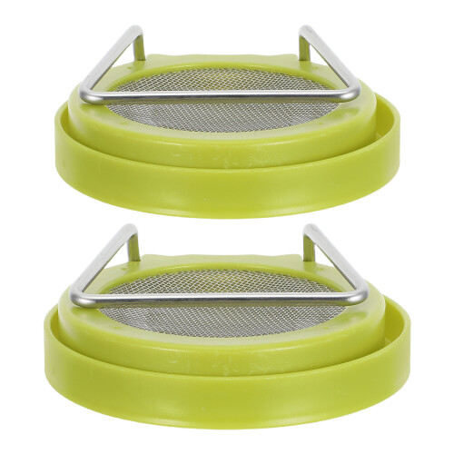 1Set Plastic En Rvs Sprouting Jar Covers Met Stand Voor Mason Jars