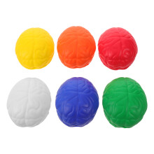 6Pcs Cute Brain Shape PU Stress Balls Handheld Stress Relief Toys