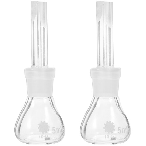 2Pcs Clear Glass Gravity Bottles for Liquid Storage and Lab Use