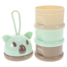 Boîte Poudre Lait Bébé Durable PP Avec Compartiments Vert