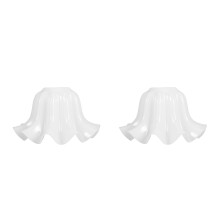 2Pcs White Plastic Floral Lamp Shades for Floor Lamps Table Lamps