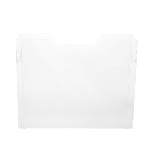 Transparent Acrylic Desk File Storage Box with Built-in Handles
