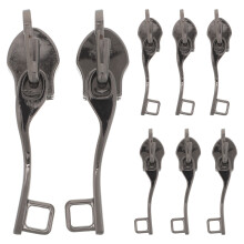 Zipper Pull Replacement Black Zinc Alloy 4 Pairs