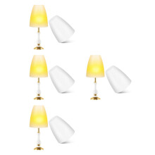 8Pcs White Plastic Lamp Shades for Indoor Wall Lamps and Desk Lamps
