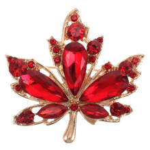 Leaf Lapel Pin Zinc Alloy Brooch for Autumn Women