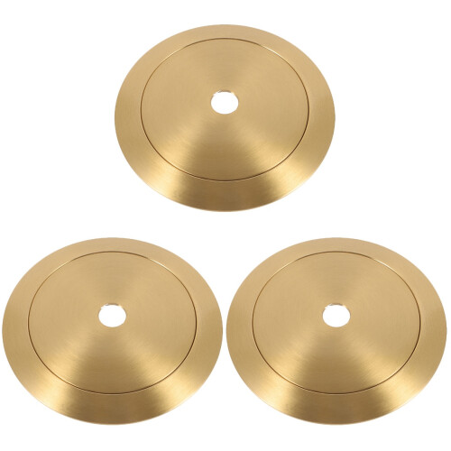3Sets Golden Brass Lamp Shade Collar Rings Durable Light Accessories