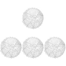 4Pcs Clear Globe Glass Lampshades for Chandeliers and Pendant Lighting