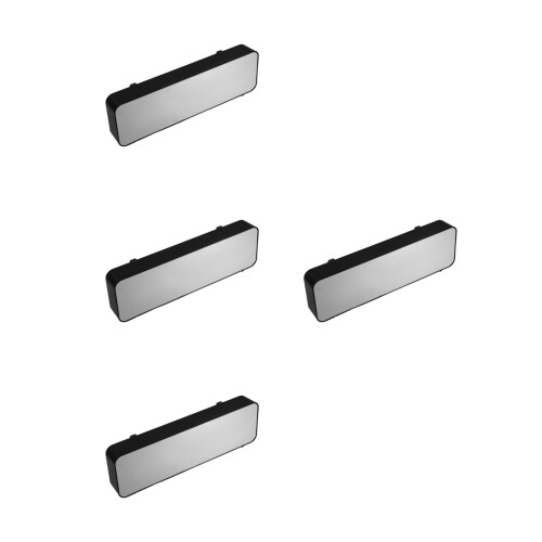 4Pcs Modern LED Digital Wall Clock Black with Adjustable Brightness