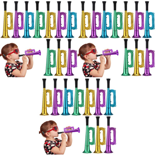 30St Draagbare Plastic Toeter Trompet Speelgoed Voor Kinderfeest 1