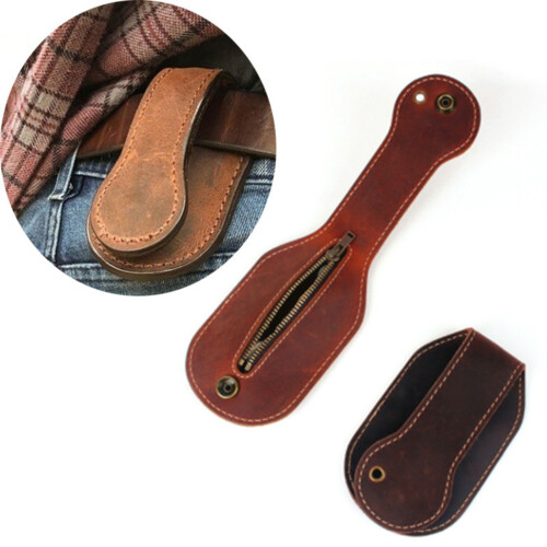 Adjustable Belt Coin Holder With Waist Attachments-light brown 2