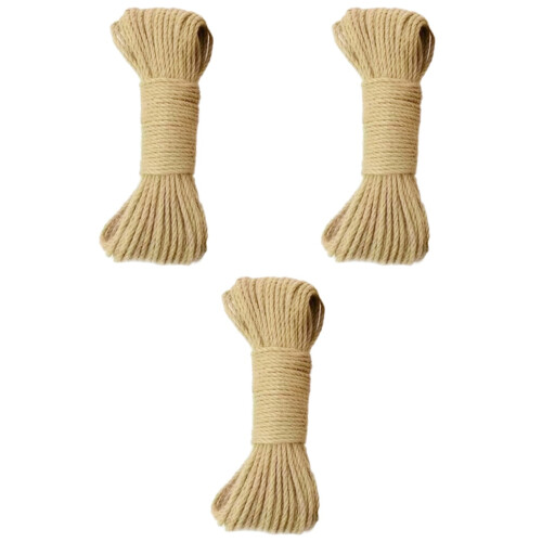 3Pièces Épaisse Jute Naturelle Biodégradable Teinte Marron 1