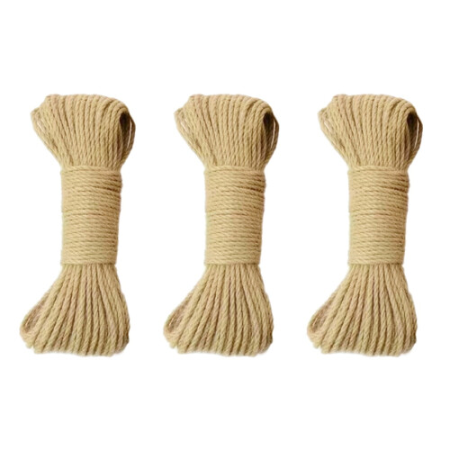 3Pièces Épaisse Jute Naturelle Biodégradable Teinte Marron 2