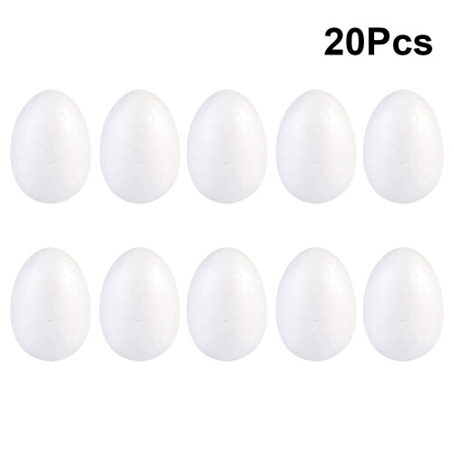 40Pièces Oeufs Blancs En Polystyrène DIY Pour Décorations De Pâques 1