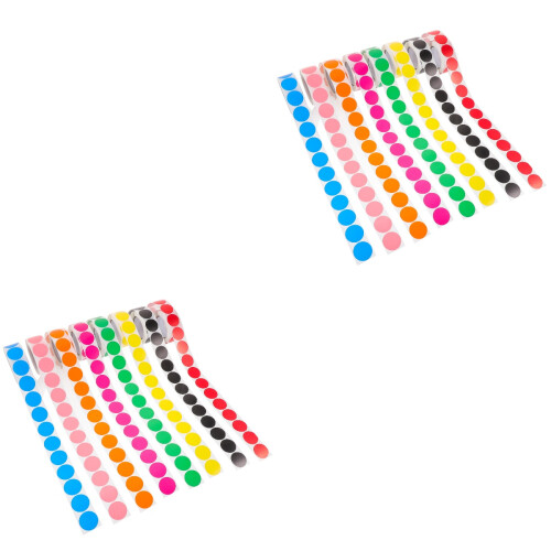 16Rolls Multi Color Dot Label Stickers for Jars Bottles Decoration 1