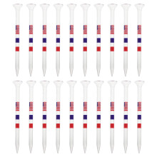 25St Multi Kleurige Golftees Patriottisch Plastic Voor Thuisgebruik