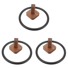 3Pièces Porte-Serviette Anneau Bois Pour Salle De Bain