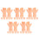 30Pairs Realistic Beige Plastic Miniature Doll Hands for Craft Use 2