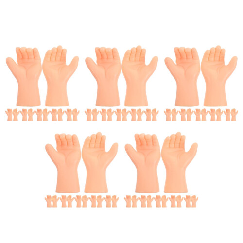 30Pairs Realistic Beige Plastic Miniature Doll Hands for Craft Use 1