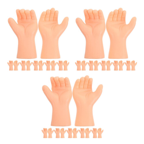 18Pairs Beige Plastic Miniature Hands with Adjustable Joints for Dolls 1