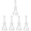 5Pcs Transparent Glass Density Bottles with Stopper for Lab Use 4