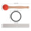 1Set Crystal Singing Bowl Stick Rubber Head Wood Handle for Meditation 2