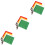 12Pièces Drapeaux À Main Pour Arbitres Multisports Couleurs 4