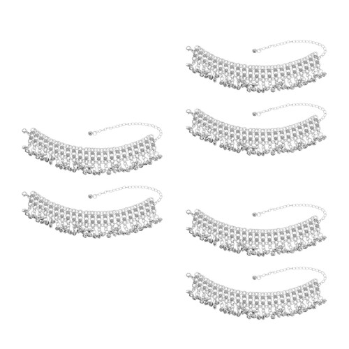 6Pièces Bracelet De À Pompons Et Vintage Argent 1