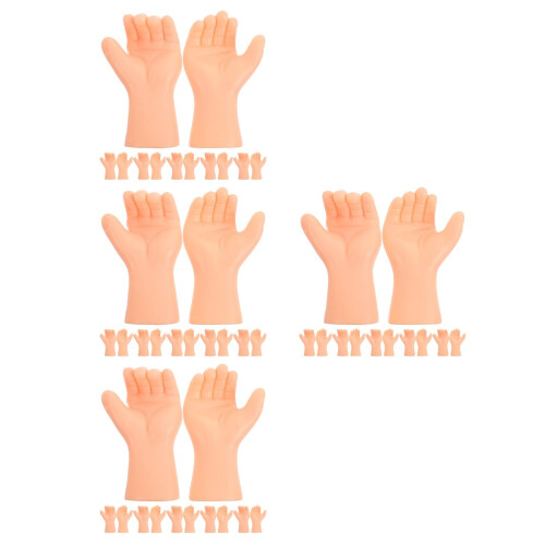 24Pairs Plastic Miniature Hands for Dolls Beige DIY Puppet Making Kit 1