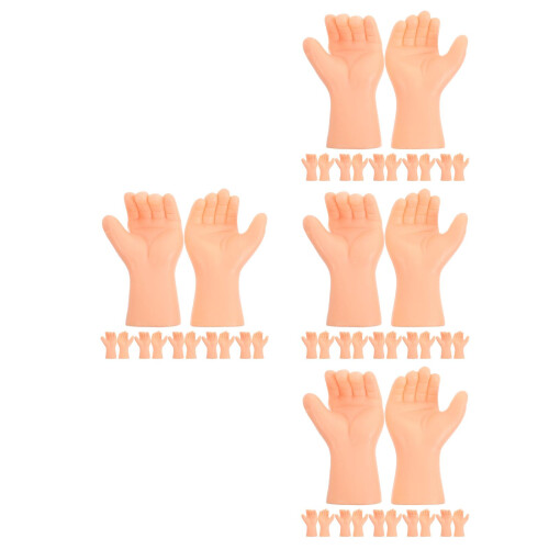 24Pairs Plastic Miniature Hands for Dolls Beige DIY Puppet Making Kit 2