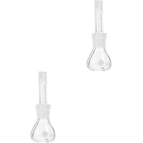 2Pcs Clear Glass Gravity Bottles for Liquid Storage and Lab Use 1