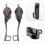 Zipper Pull Replacement Black Zinc Alloy 4 Pairs 6