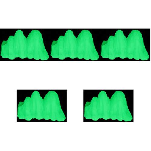 5Pcs Lightweight Fluorescent Rockery Statue Small Aquarium Decor 1