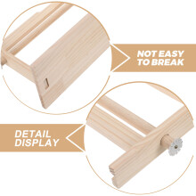 Light Yellow Wooden Yarn Storage Organizer for Crafting Use