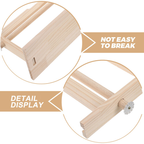 Light Yellow Wooden Yarn Storage Organizer for Crafting Use