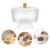 Transparent Plastic Footed Fruit Bowl with Covered Lid for Home 4
