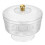 Transparent Plastic Footed Fruit Bowl with Covered Lid for Home 5